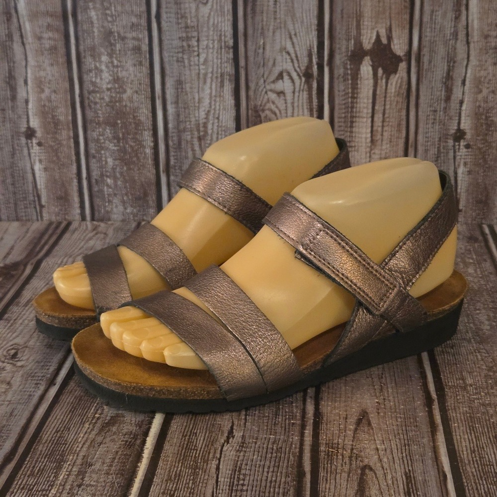 Naot Metallic Bronze Strappy Sandals